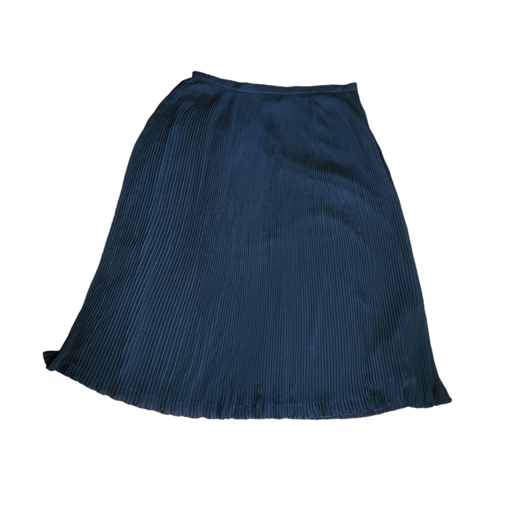 Talbots Black Pleated Maxi Skirt Size 12 - Picture 6 of 10